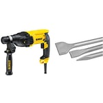 Dewalt D25133K-GB SDS Plus 3 Mode Hammer Drill, 26mm Ø, 240V, 33.5cm x 21cm x 7.5cm & SDS-Plus Chisel Set (DT60330); SDS-Tool Holder (with Transport Box)