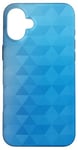 Coque pour iPhone 16 Plus Polygone Géométrie Océan Bleu Dégradé