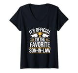 Womens Favorite Son-In-Law, Family Mother In Law And Son In Law V-Neck T-Shirt