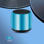 Petit haut-parleur Bluetooth sans fil Mini subwoofer de téléphone portable audio portable extérieur, bleu