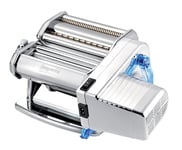 Imperia Electric Pasta Machine Classic Line. 100% Made in Italy. Fresh Pasta Machine in Steel with 220v Electric Motor. Electric sheeter for Lasagne, Tagliolini, Fettuccine. Chromed (Chromed)