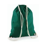 Westford Mill Cotton Gymsack - ryggsäck - Bottle Green - One Size