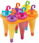 Kitchen Craft Homemade Umbrella Ice Lolly Mould Maker With Stand