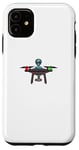 Coque pour iPhone 11 Design drôle de pilote de drone extraterrestre OVNI.