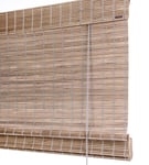 Color & Co - Gråbeiser bambus liftgardin - 160x160