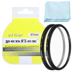 67mm UV Filter, 2 PCS Protection Filter Camera Lens Filter Optical 67mm