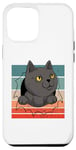 Coque pour iPhone 15 Plus Chat noir curieux yeux jaunes charme animaux animaux