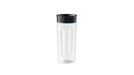 Braun MultiQuick 5 Vario Fit Gourde de sport avec couvercle – Gobelet à smoothie pour les déplacements, passe au lave-vaisselle, 600 ml, noir/bleu