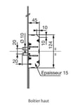 Serrure 5 points série 5700 SPN1 2040X18 écart de pene 20mm A2P* - VACHETTE - 18424000