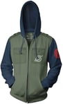 Naruto Shippuden Kakashi Cosplay Military Adult Fleece Zip Up Hoodie Sweatshirt