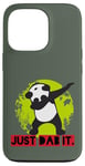 Coque pour iPhone 13 Pro Dab Dabbing Panda Eco Planet Green Save World