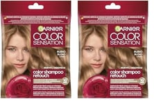 Garnier Color Shampoo Retouch Coloration Permanente blond - 100% Couverture Cheveux Blancs - Dure Jusqu'à 4 Semaines (Lot de 2)