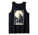 The Wolf Tarot Card Howling At The Moon Wolves Lover Tank Top