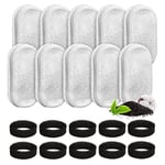 HIMOMO 10 Set Replacement Filters for Cat Water Fountain, 10 Pieces of Filters + 10 Pieces Sponges of Cat Fountain (PP Cotton + Coconut Activated Carbon)