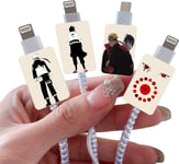 4 Pièces Protege Usb Type-C Câbles Accessoires Pour Iphone, Diy Protecteur De Câble Avec Motif De Animé Mignon Pour Femmes Hommes, Protecteurs Pour Raccords De Câbles Attaque De Câble Chargeur