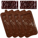 HPiano Moule Tablette Chocolat, 4 Pièces Moule Chocolat,Moule Tablette,Moule Tablette Chocolat Profond,Moule Chocolat Tablette,Sans BPA,Moules à Pâtisserie pour Faire du Chocolat, Fondant, Gelée