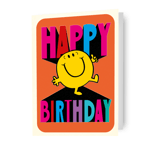 Birthday Card Mr Men & Little Miss Mr Happy Birthday Card Includes Envelope