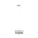 Zafferano, Lampe Swap Pro, Lampe de Table Rechargeable et Sans Fil avec Contrôle Tactile, Convient pour le Salon et l'Extérieur, Dimmer, 2700 K, Hauteur 32,5 cm, Couleur Blanc