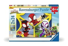 Ravensburger - Puzzle pour enfants - 2x24 pièces - Titre non définitif / Spidey - Dès 4 ans - Puzzle de qualité supérieure - 2 posters à taille réelle - Spidey et ses amis extraordinaires- 05729