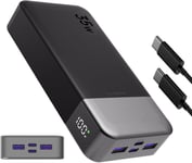 JUOVI 35W Power Bank Fast Charging, 20000mAh Portable Charger 2 USB A & 2 USB C