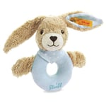 Steiff - 237522 - Peluche - Lapin Hoppel - Anneau De Préhension - Bleu