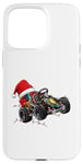 Coque pour iPhone 15 Pro Max Chapeau de Noël Go Kart Racing Karting Racer