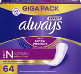 Always Dailies Extra Protect Women's Pantiliners, Normal (64 Pads)