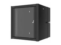 Lanview By Logon - Rack Skap - 60 X 60, Double, Pro - Veggmonterbar - Svart, Ral 9005 - 12U - 19"