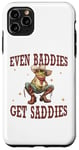 Coque pour iPhone 11 Pro Max Funny Cowboy Frog Even Baddies Get Saddies Citation Yee Haw Des