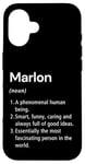 Coque pour iPhone 16 Marlon Définition du nom Dictionnaire amusant