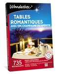 Tables romantiques avec vin, champagne ou apéritif