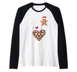 I Teach The Smartest Cookies Christmas Gingerbread Kids Boys Raglan Baseball Tee