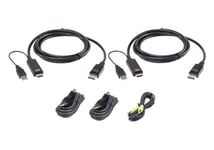 ATEN – Cable kit: 2x True 4K 1.8M HDMI to DisplayPort Active Cable (2L-7D02UHDPX5)