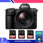 Nikon Z8 + Z 24-120mm F4 S + 3 SanDisk 32GB Extreme PRO UHS-II SDXC 300 MB/s + Ebook ""Devenez Un Super Photographe"" - Appareil Photo Nikon