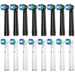 REDTRON Replacement Brush Heads for Oral B, 16 Pack Electric Toothbrush Heads for Oral B Braun, Classic Precision Clean Brush Heads Fit Professional Care, Vitality Pro Smart Genius Series and More