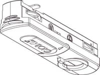 Global Bas Gb66-3 Adapter 230V, 1-Fas, Inkl. Plastnippel Ga57/10 Och Dragavlastning Xtsa510, Vit, 5Kg Dragkraft - Professional