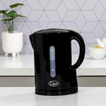 Quest 35039 1 Litre Kettle | Compact Design | Spout Filter | Water Level Indicator | BPA Free | Black