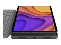 Logitech Folio Touch - Clavier et étui - avec trackpad - rétroéclairé - Apple Smart connector - QWERTY - Espagnol - gris oxford - pour Apple 10.9-inch iPad Air (4ème génération, 5ème génération)