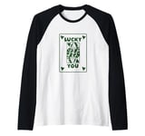 Funny Poker Night, Feeling Lucky Vibes Green Playing Card Raglan Baseball Tee