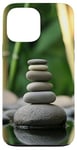 Coque pour iPhone 13 Pro Max Zen Garden Stones Bambou Serenity Mindfulness