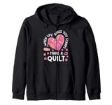 Quilting Knitting Crochet Sewing Machine Fabric Crafting Zip Hoodie