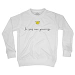 Sweat Shirt Enfant Je Suis Une Princesse Dessin Couronne Jaune