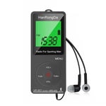 Portable AM FM  Radio with Pedometer Headphones Digital Tuning Sports3455