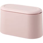 CDQ Mini soptunna soptunna bord med lock i sovrummet soptunna (rosa)