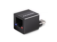 Axagon Ade-Minic Usb-C 3.2 Gen 1 Gigabit Ethernet Mini Adapter - Schwarz - Adapter - Digital/Daten, Kabel, Usb, Ethernet, 1000 Mbit/S, Svart