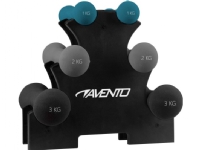 Avento rubber dumbbells 6 x Different types of weights in the set