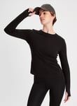 Tu Active Black Long Sleeve Thumbhole Top L female