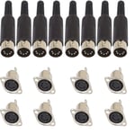 16Pcs 5 Broches Connecteur Din Mâle Vers Femelle¿Audio Vidéo Connecteur Din¿Souder Din Connecteur¿ Pour Hifi Haut-Parleur¿Ordinateur Claviers Souris