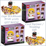 Lego Bride Brickheadz 40383 NEW Civil Partnership / Wedding Gift GET 2 BRIDES