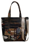 DOGO Femme Vegan Multicolore Large Tote Bag - Family Time Motif